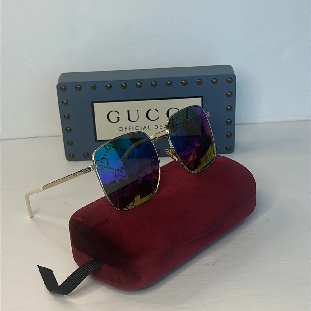 Authentic New - GUCCI Multicolor Square Ladies Sunglasses GG0802S 004 57